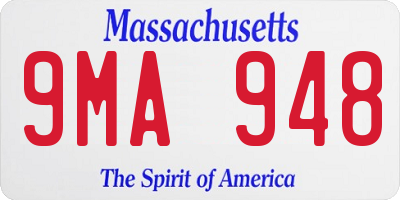 MA license plate 9MA948