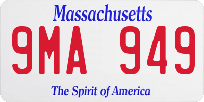 MA license plate 9MA949