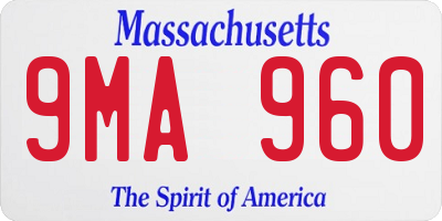 MA license plate 9MA960