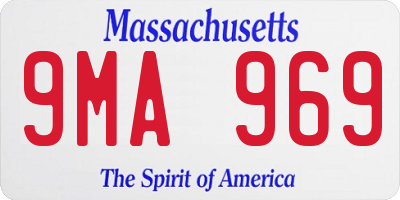 MA license plate 9MA969