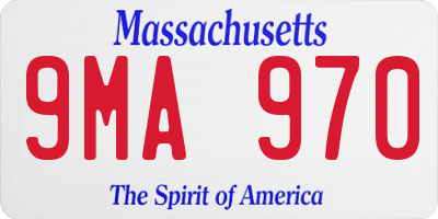 MA license plate 9MA970