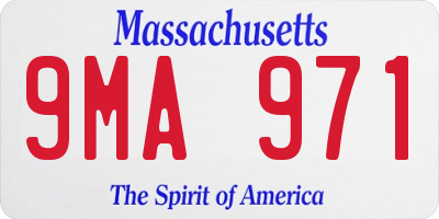 MA license plate 9MA971