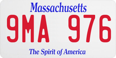 MA license plate 9MA976