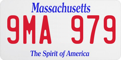 MA license plate 9MA979