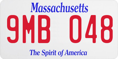 MA license plate 9MB048