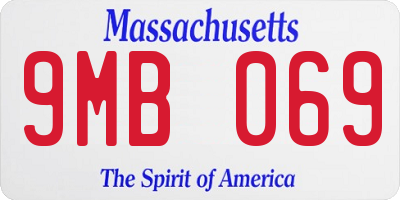 MA license plate 9MB069