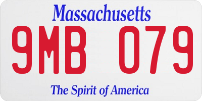 MA license plate 9MB079