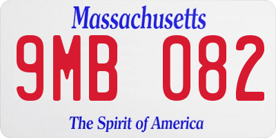 MA license plate 9MB082