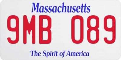 MA license plate 9MB089