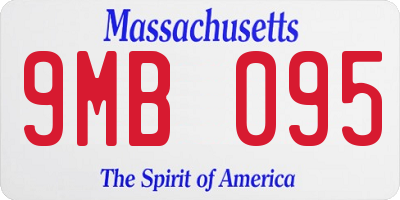 MA license plate 9MB095