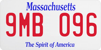 MA license plate 9MB096