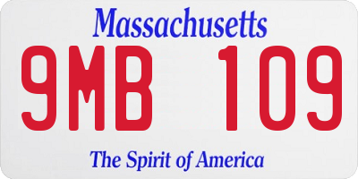 MA license plate 9MB109
