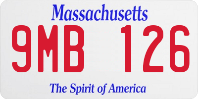 MA license plate 9MB126