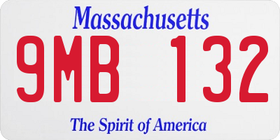 MA license plate 9MB132