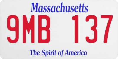 MA license plate 9MB137