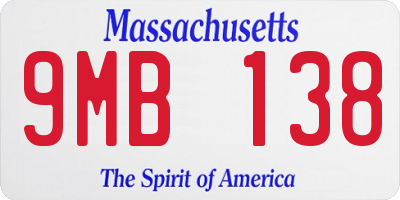 MA license plate 9MB138