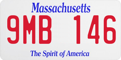 MA license plate 9MB146