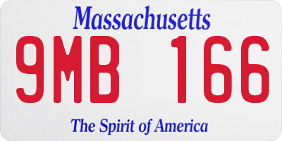 MA license plate 9MB166