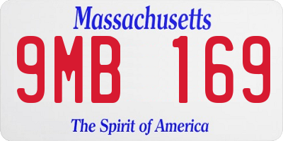 MA license plate 9MB169