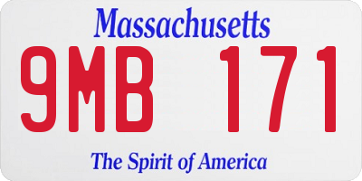MA license plate 9MB171