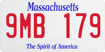 MA license plate 9MB179