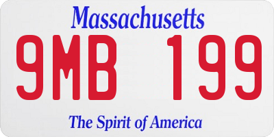 MA license plate 9MB199