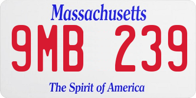 MA license plate 9MB239