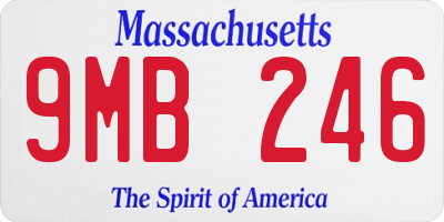 MA license plate 9MB246