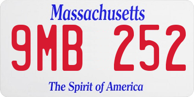 MA license plate 9MB252