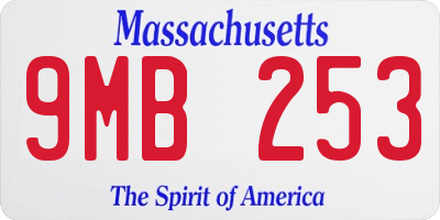 MA license plate 9MB253