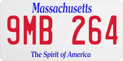 MA license plate 9MB264