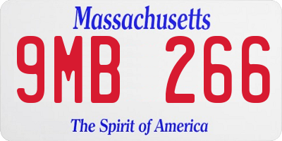 MA license plate 9MB266