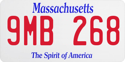 MA license plate 9MB268