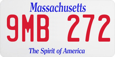 MA license plate 9MB272
