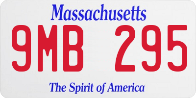 MA license plate 9MB295