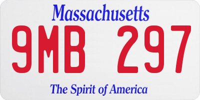 MA license plate 9MB297