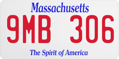 MA license plate 9MB306