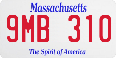 MA license plate 9MB310