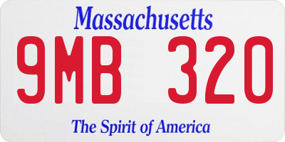 MA license plate 9MB320