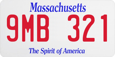 MA license plate 9MB321