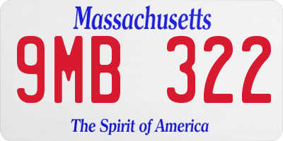 MA license plate 9MB322