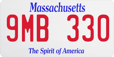 MA license plate 9MB330