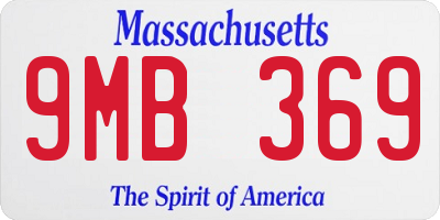 MA license plate 9MB369