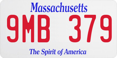 MA license plate 9MB379