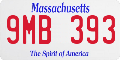 MA license plate 9MB393