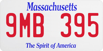 MA license plate 9MB395