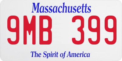 MA license plate 9MB399