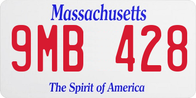 MA license plate 9MB428
