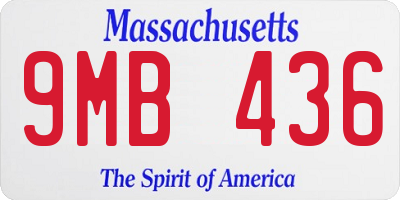 MA license plate 9MB436