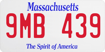 MA license plate 9MB439